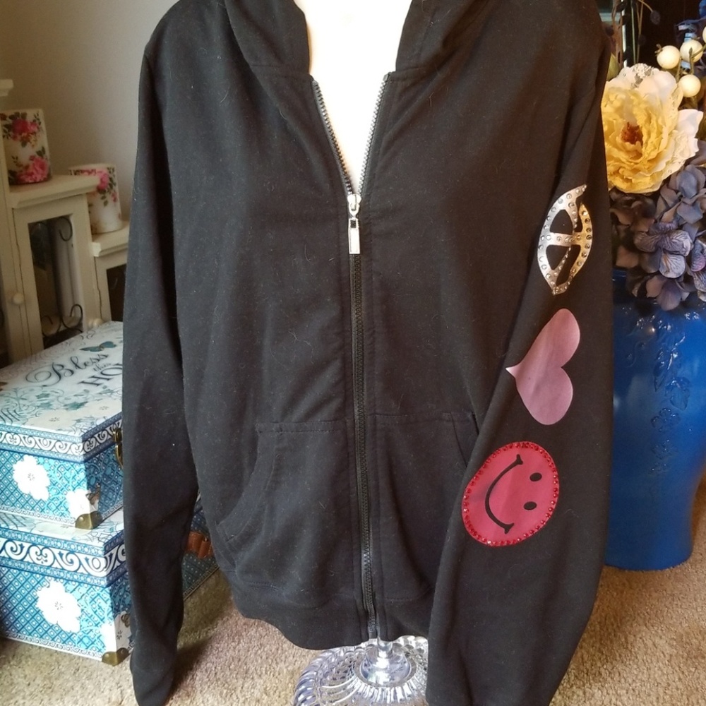 Black zip up hoodie